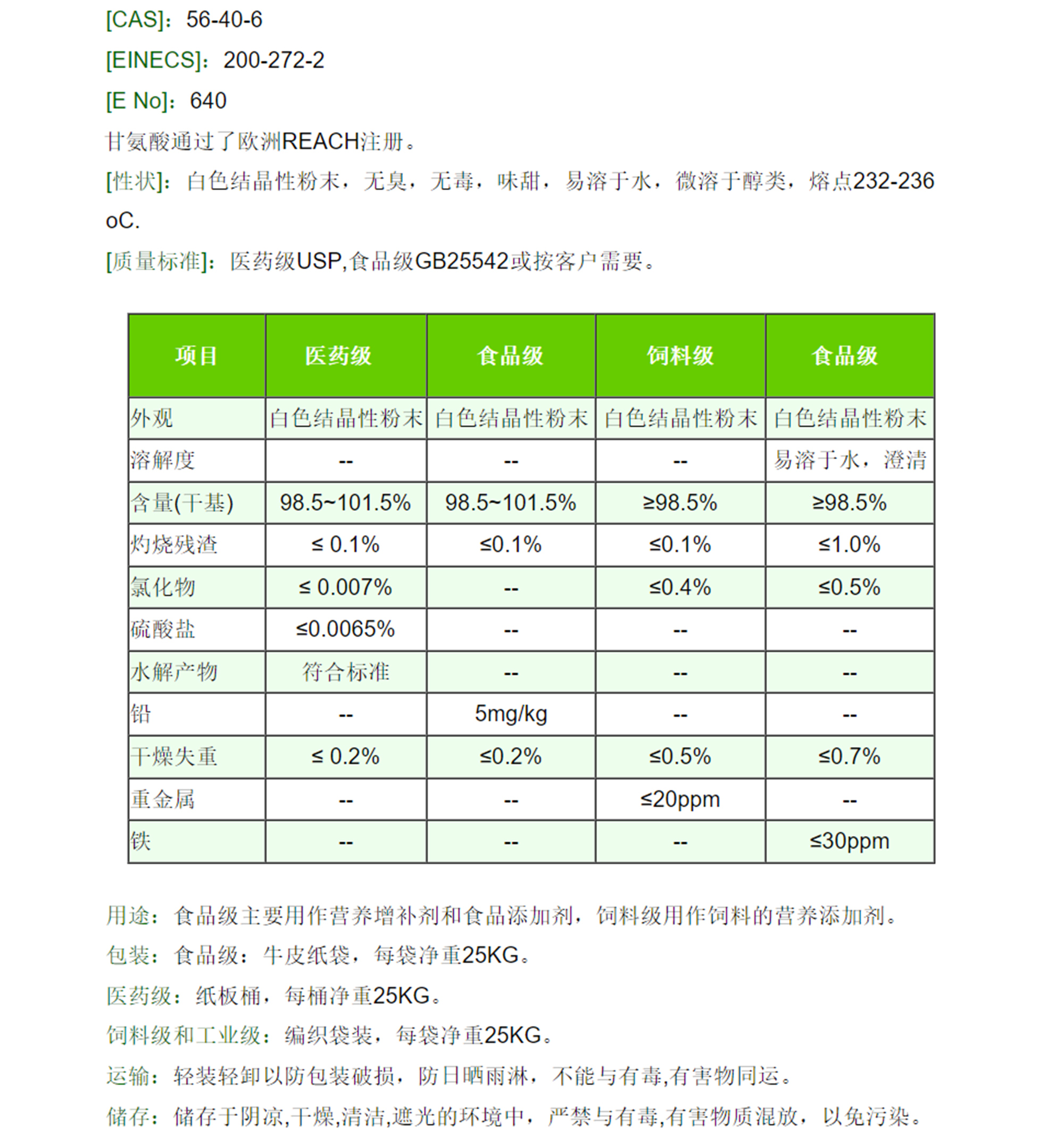甘氨酸 图片 2